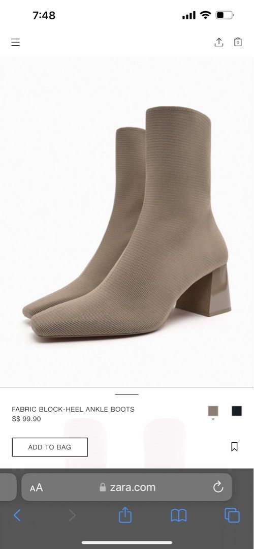 ZARA Fabric Boots for Women | Mercari
