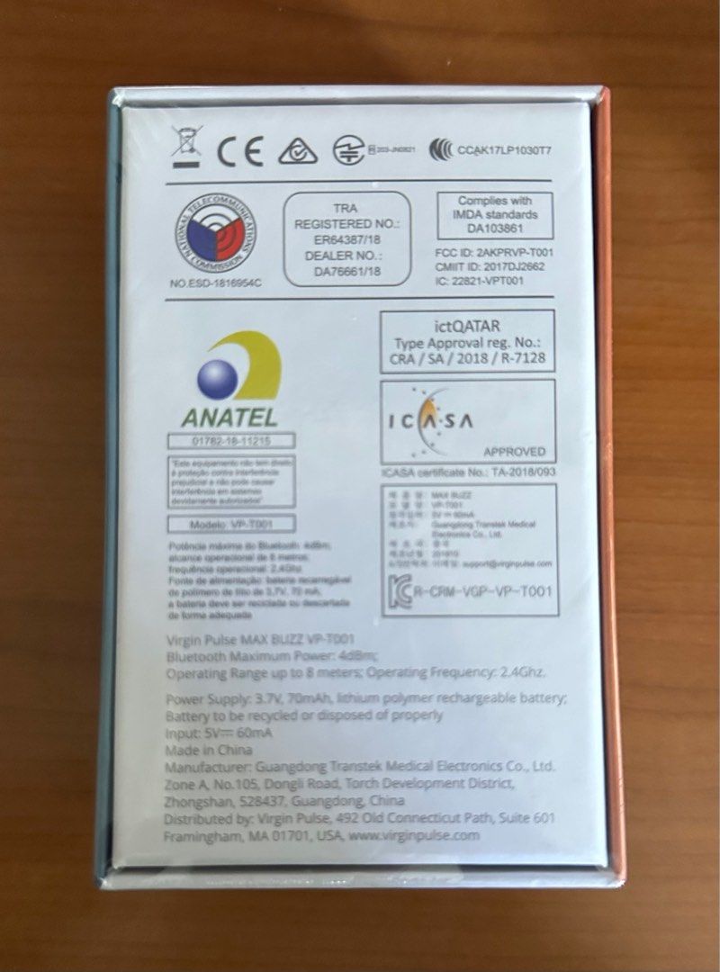 Fitness Tracker Virgin Pulse Max Buzz, Mobile Phones & Gadgets