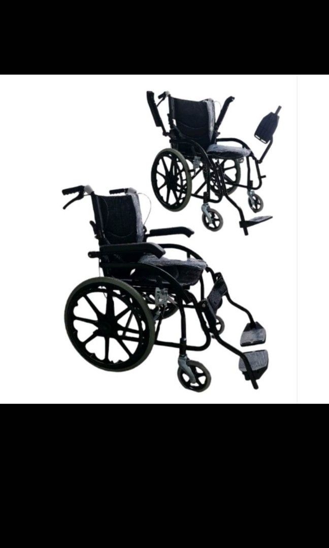 Foldable wheelchair for push & self propelled., Health & Nutrition