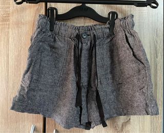Forever 21 Linen-Blend Gray Shorts