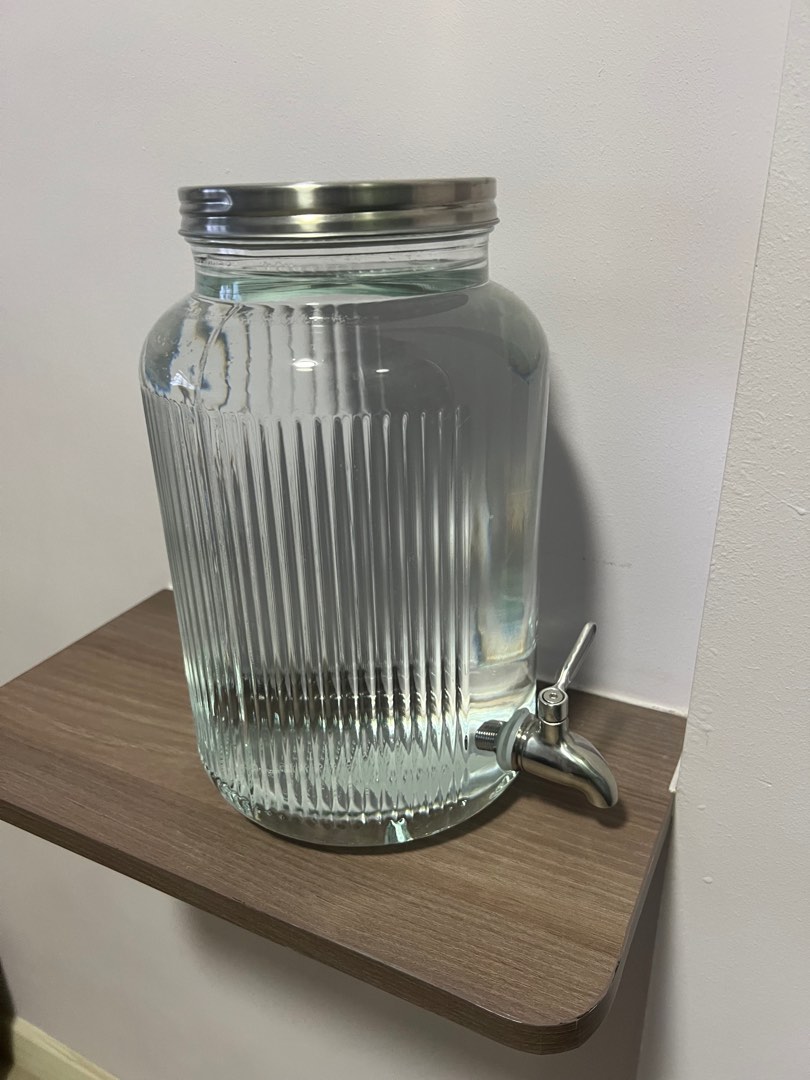 Glass Jar water Dispenser, Furniture & Home Living, Kitchenware