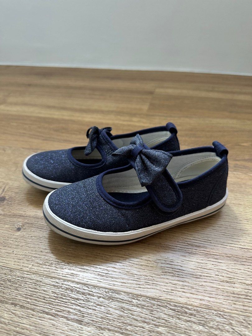 Girls navy cheap blue flats