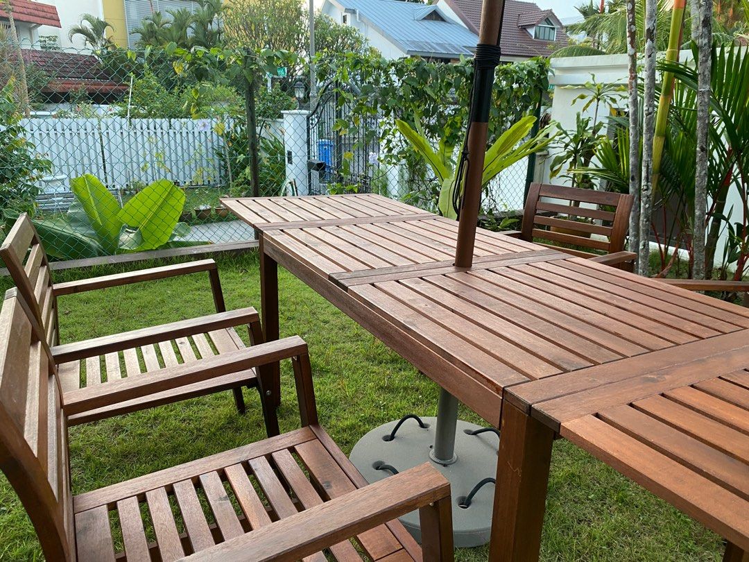Good as new IKEA outdoor furniture set, Furniture & Home Living