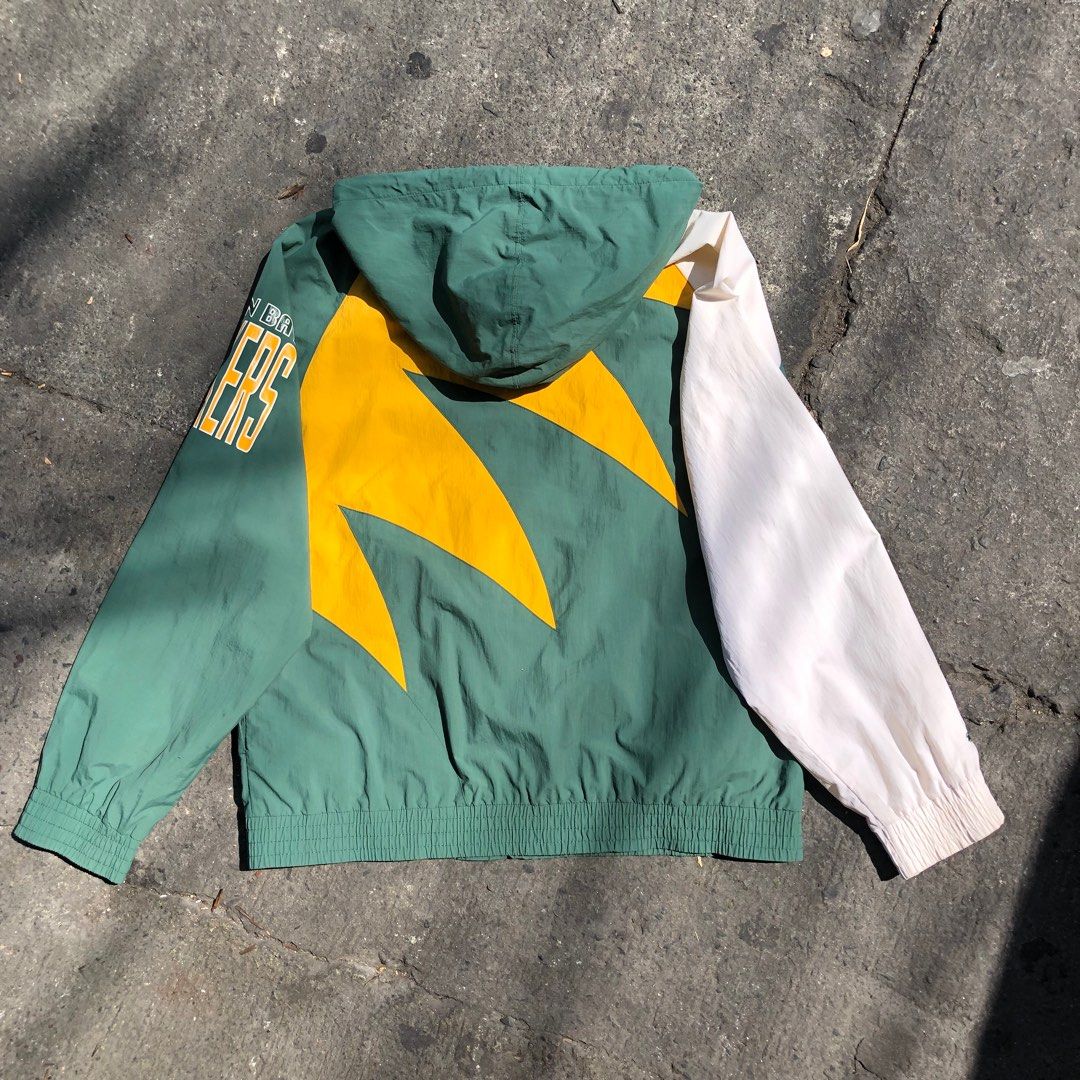 Green Bay Packers Sharktooth Jacket by Mitchell Ness Retro