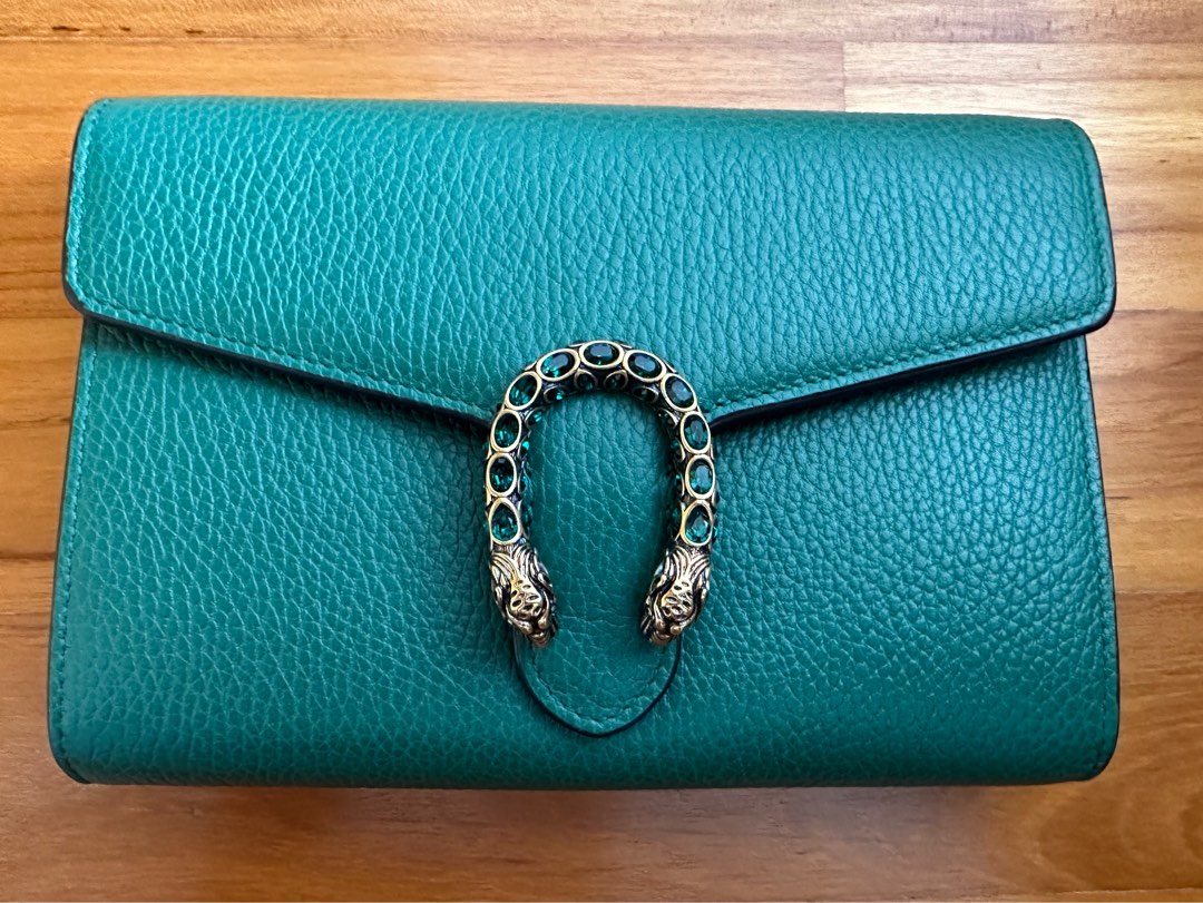 Dionysus leather mini chain bag green shop