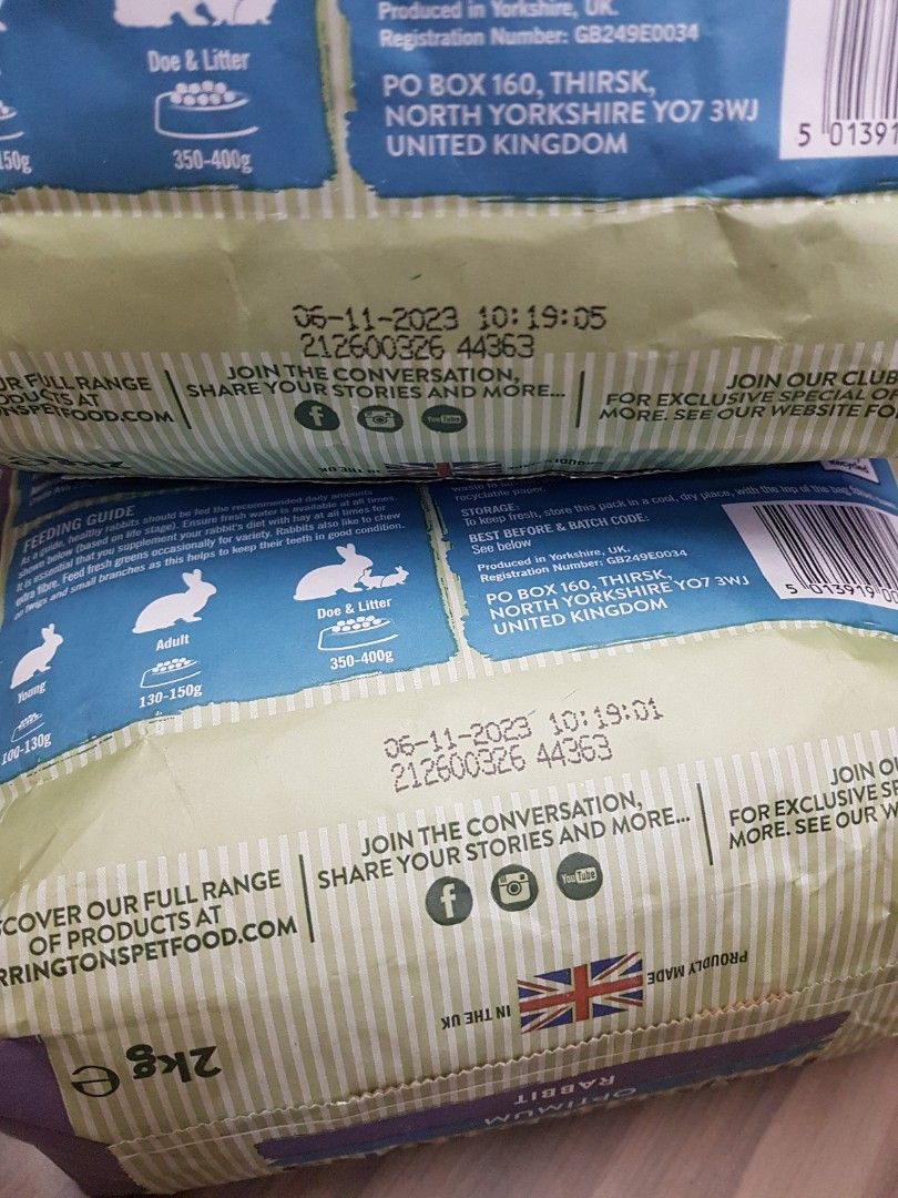 Harringtons Rabbit Nuggets (2 packets), Pet Supplies, Pet Food on Carousell