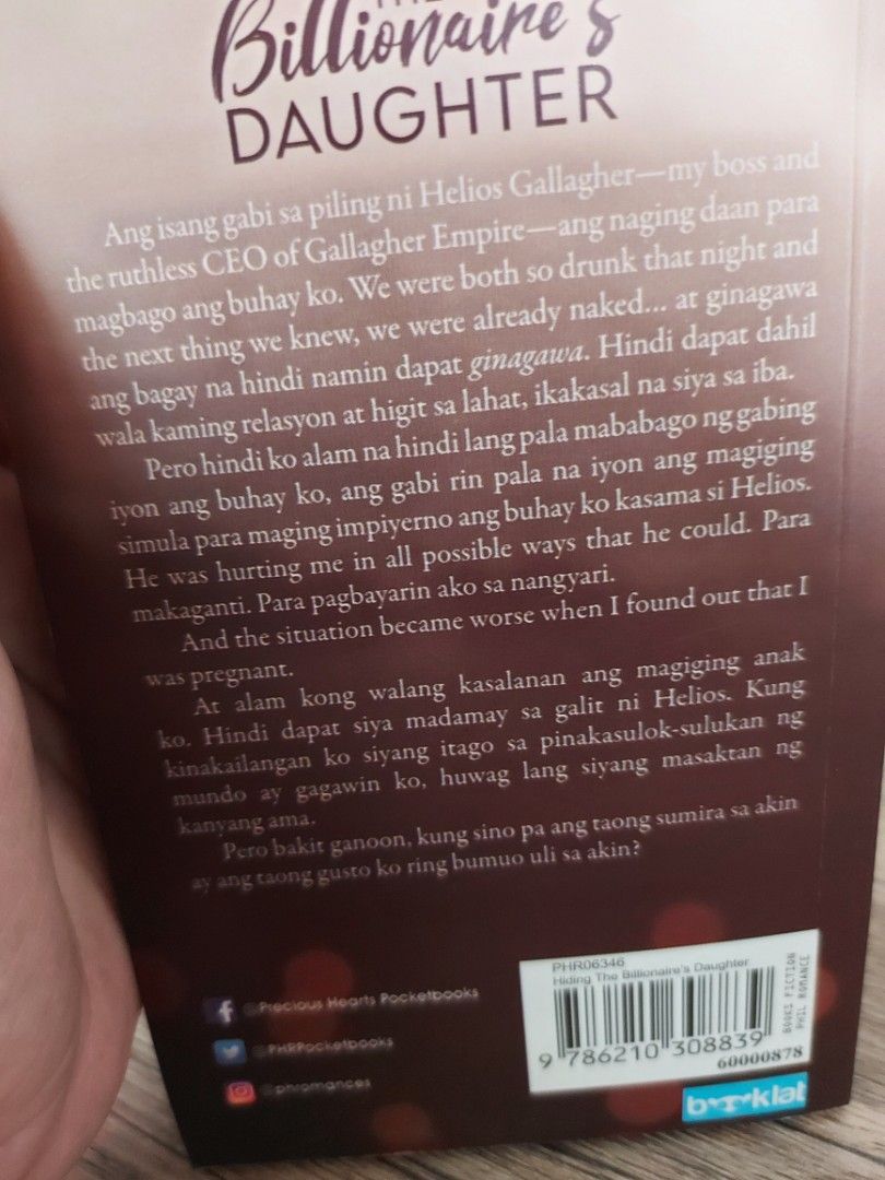 Hiding the Billionaire's Daughter (Category: Storybooks) located in Mandaluyong City. Submitted by encardisu (Listing ID 1220127884, Image 2). Description: From a popular wattpad novel by HiroYuu101..