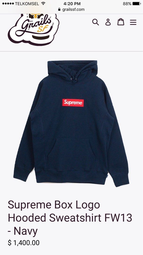 Supreme 2013 Box Logo Hoodie Red