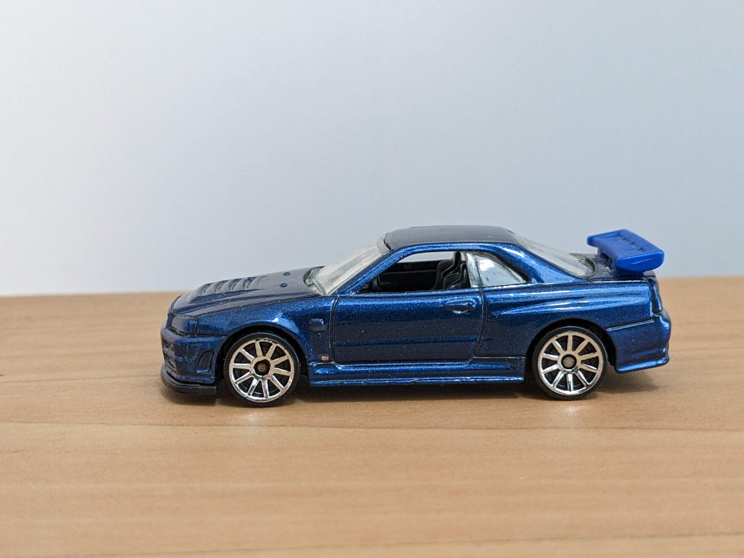 Hot Wheels Nissan Skyline GT-R R34 First Edition Blue Dark Variant