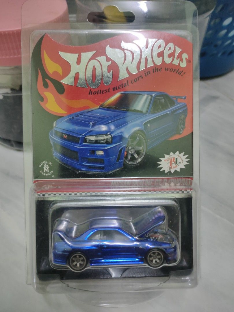 Hotwheels RLC Blue Nissan Skyline R34, Hobbies & Toys, Toys & Games on ...