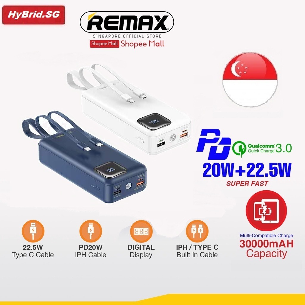 HyBrid Remax Authentic] RPP-550 30000mAH Suji Series 20W+22.5W PD+QC ...