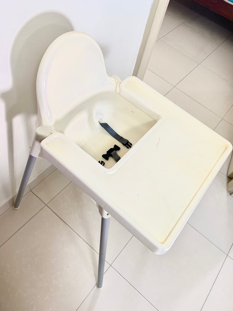 IKEA Feeding High Chair (First Owner) with Tray & Safety Belt, Babies