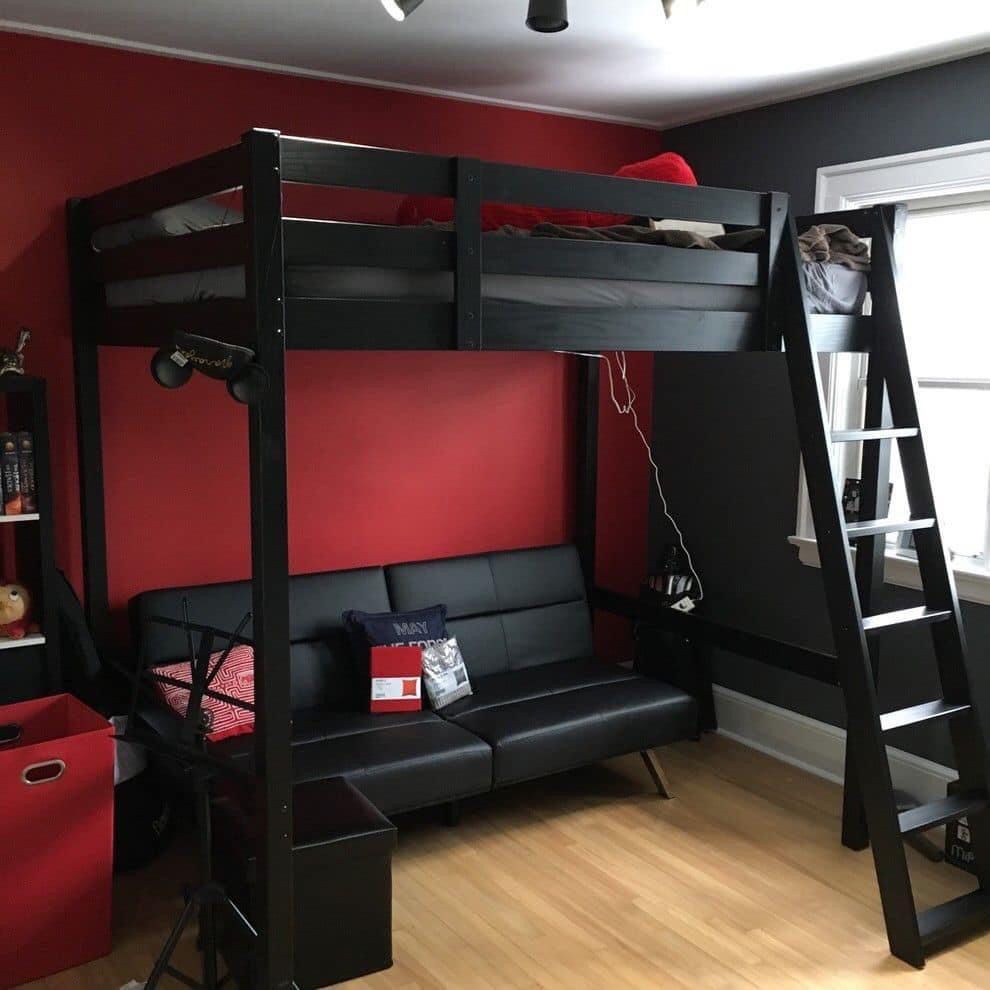 Ikea STORA Black Loft Bed Frame, Furniture & Home Living, Furniture, Bed Frames & Mattresses on
