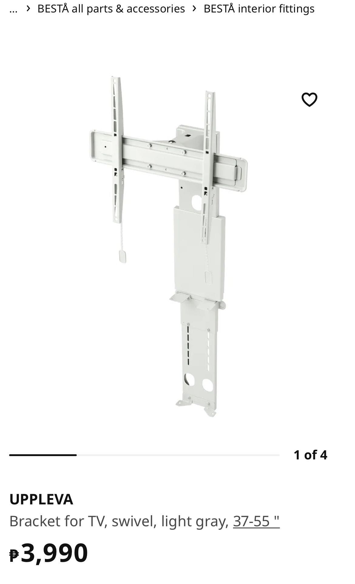 Ikea Uppleva wall Bracket / Besta TV unit, TV & Home Appliances, TV