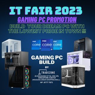 🇸🇬IT FAIR 23 || Intel i5-13400F Gaming PC with RTX3060/RTX3060Ti Custom PC Desktop | 500GB SSD | 16GB RAM || TRADE IN YOUR OLD PC - INSTALMENT with ATOME & PayLater by GRAB