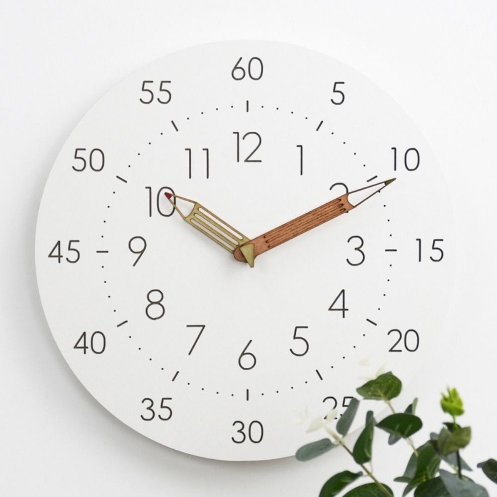 Kids Learning Wall Clock 12inch Silent Clock Time Teaching for