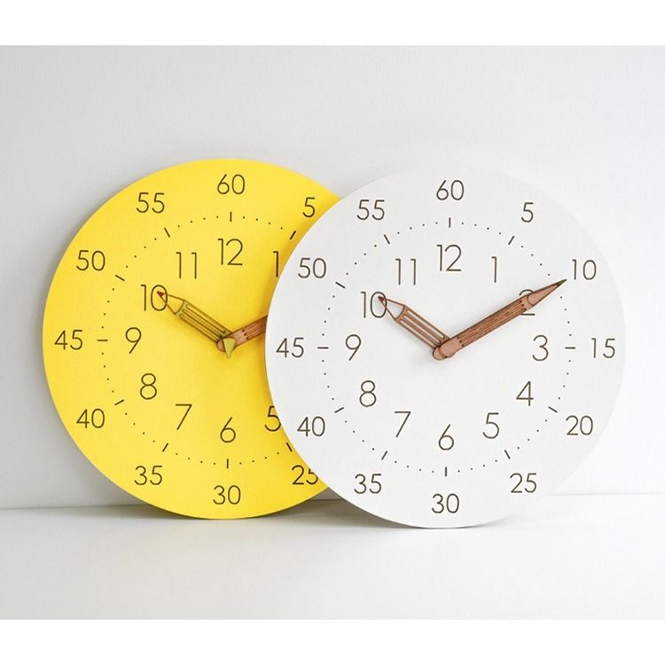 Kids Learning Wall Clock 12inch Silent Clock Time Teaching for