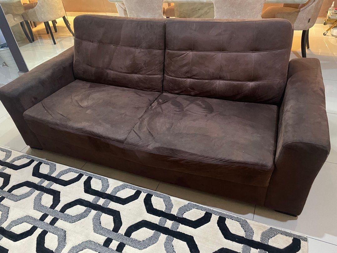 Kulim/PNG 3 seater velvet sofa to let go (self pick up), Furniture