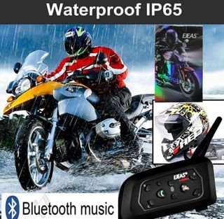 V6 PRO Motorcycle Helmet Intercom Headset, Wireless Interphone System for Rider