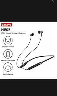 Lenovo Wireless Neckband Bluetooth Earphones