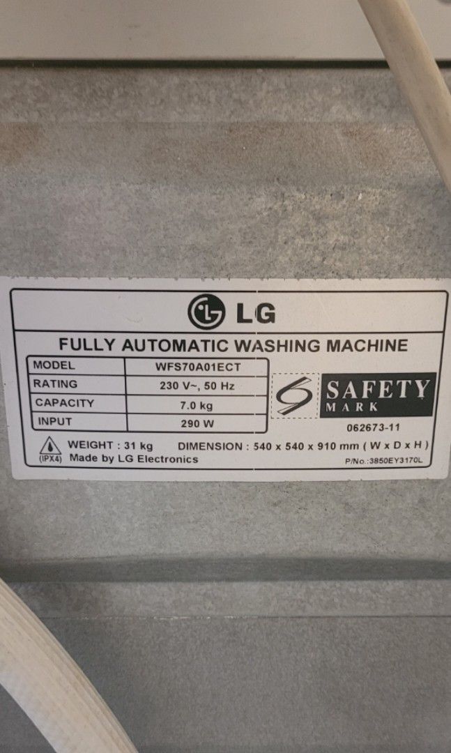 LG Fully Automatic Washing Machine Fuzzy Logic, TV & Home Appliances