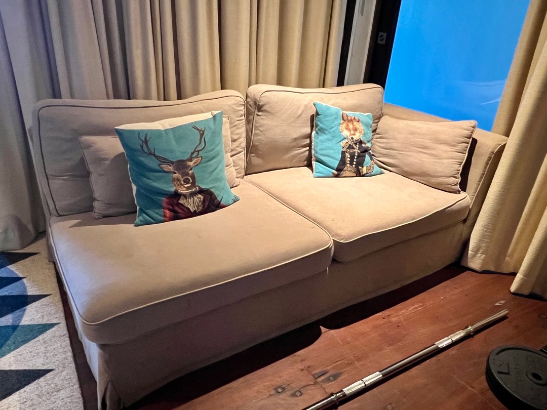 Lshaped sofa in 2 parts, Furniture & Home Living, Furniture, Sofas on Carousell