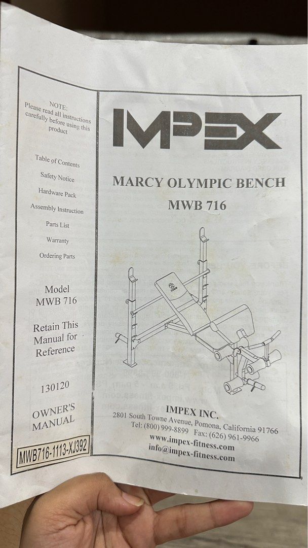 Marcy clearance impex bench