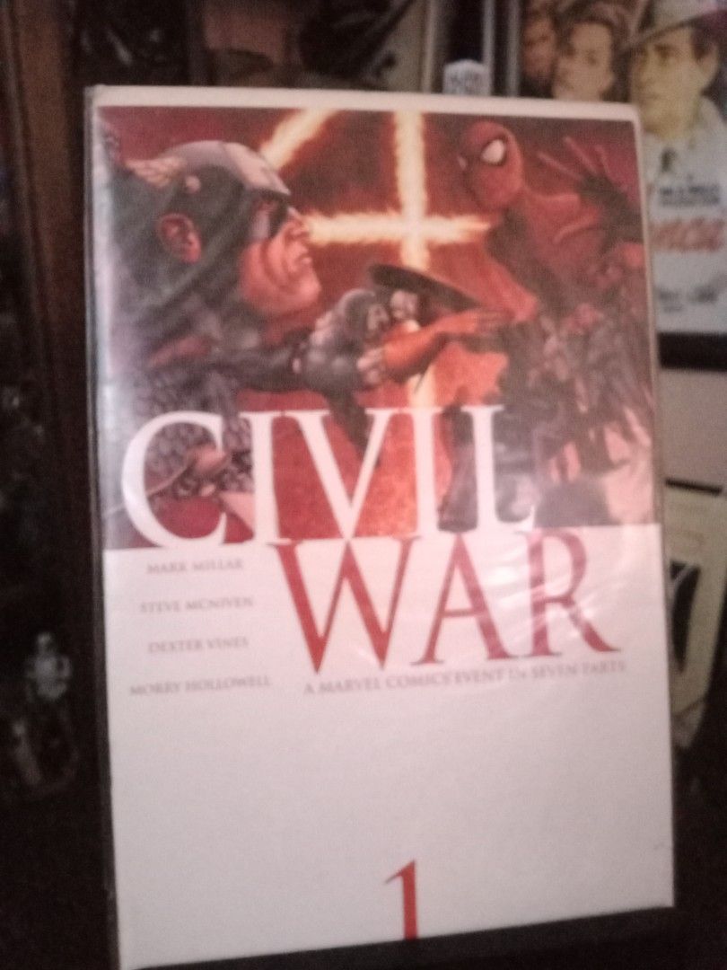 Marvel's CIVIL WAR #1-#7, 2006 (Category: Comics & Manga) located in Naga. Submitted by sir_duke71 (Listing ID 1220205022, Image 2). Description: Marvel's CIVIL WAR issues #1 to #7 including Avengers: The Initiative, Opening Shot sketchbook and Civil War cease fire, Black Panther #18 ( ' T Chala- Storm Wedding ) Condition is VF+ but can request additional images for close inspection..