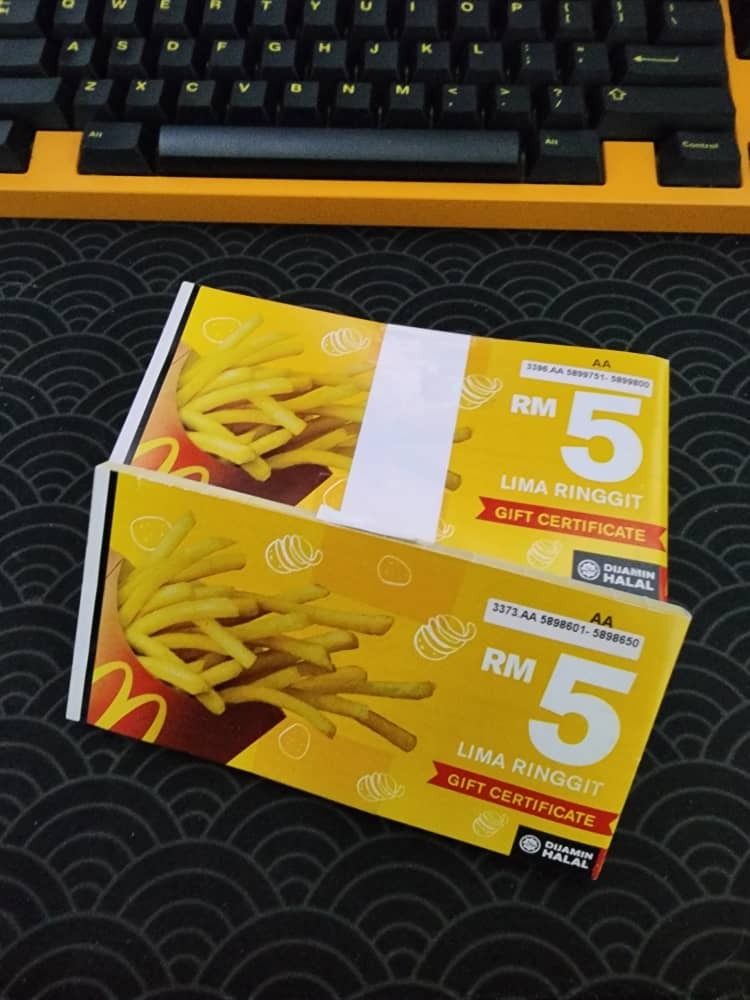 Mcdonald Gift Certificate / Cash Voucher Tickets Vouchers Vouchers