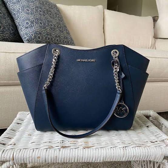 MICHAEL KORS ORIGINAL LG CHAIN SHOULDER TOTE LEATHER