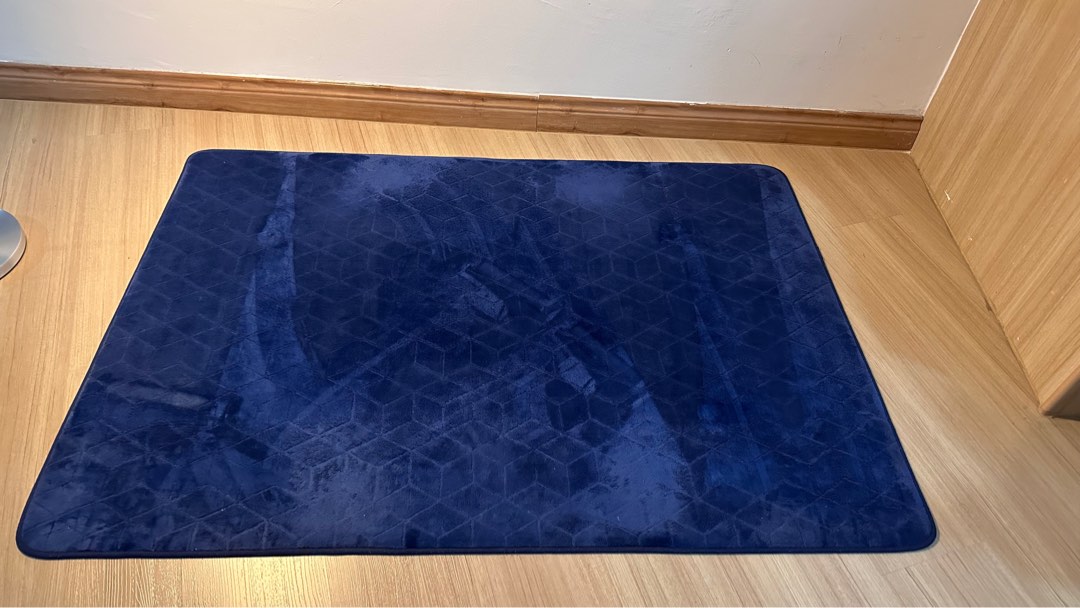 Navy Blue carpet, Furniture & Home Living, Home Decor, Carpets, Mats & Flooring on Carousell