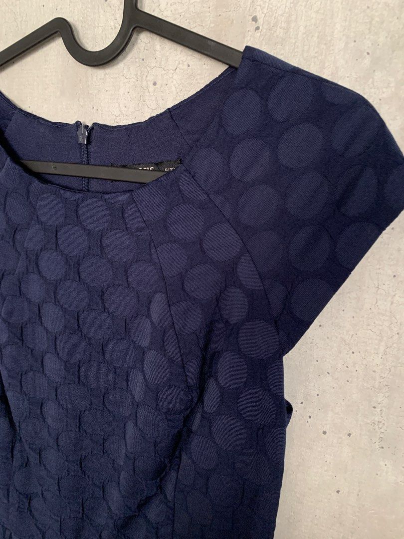 Navy blue polka dot dress from oasis Women s Fashion Dresses