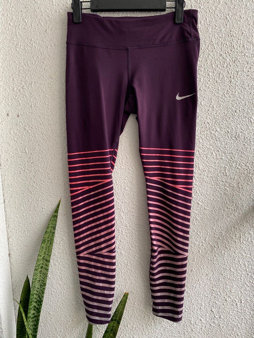 si puedes informal fama Nike Power Epic Lux Flash Striped Leggings, Women's Fashion, Activewear on  Carousell