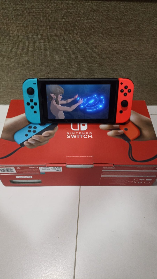 Nintendo Switch Gen 2 full set with box and authentic accessories, Video Gaming, Video Game