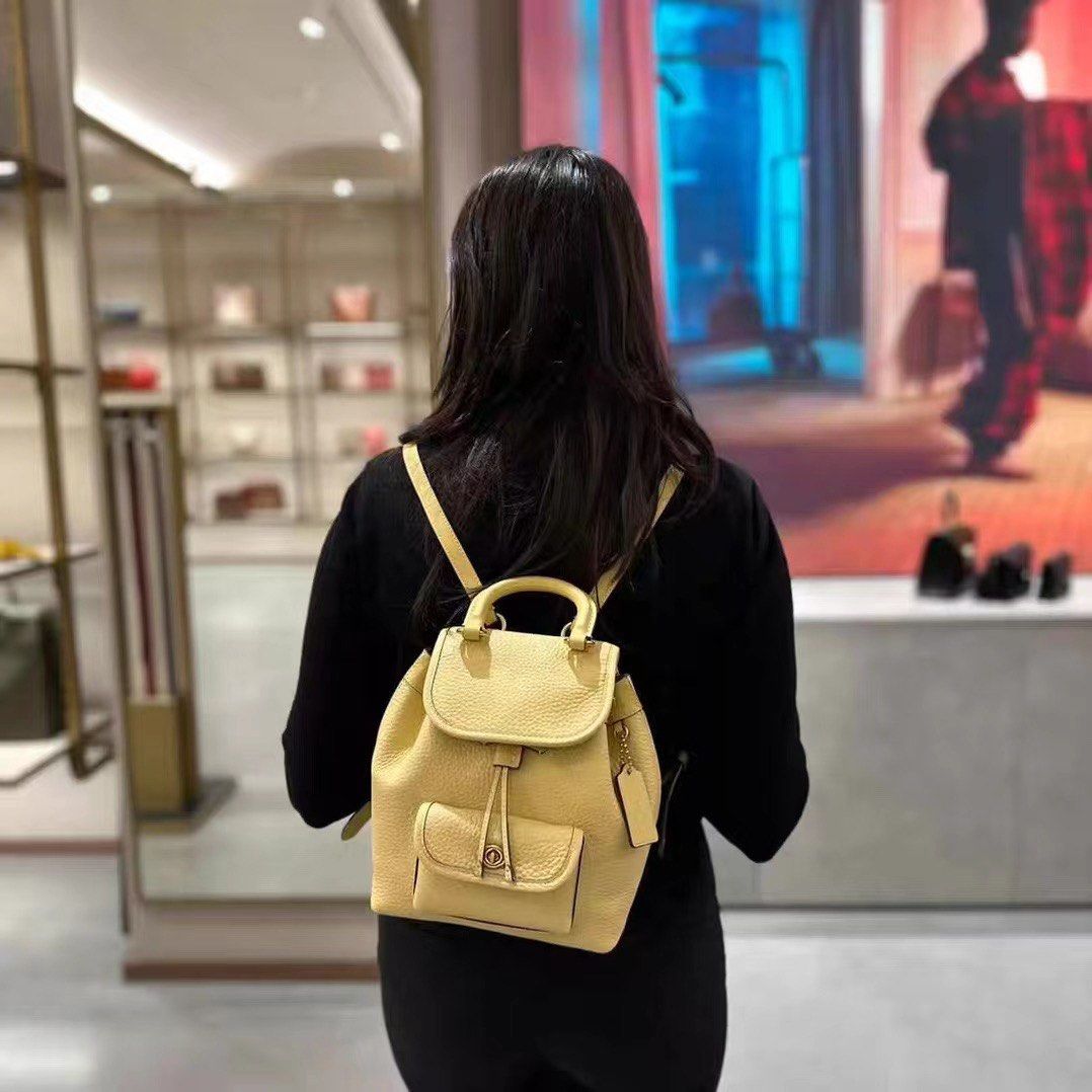 Shop COACH Riya Leather Mini Backpack