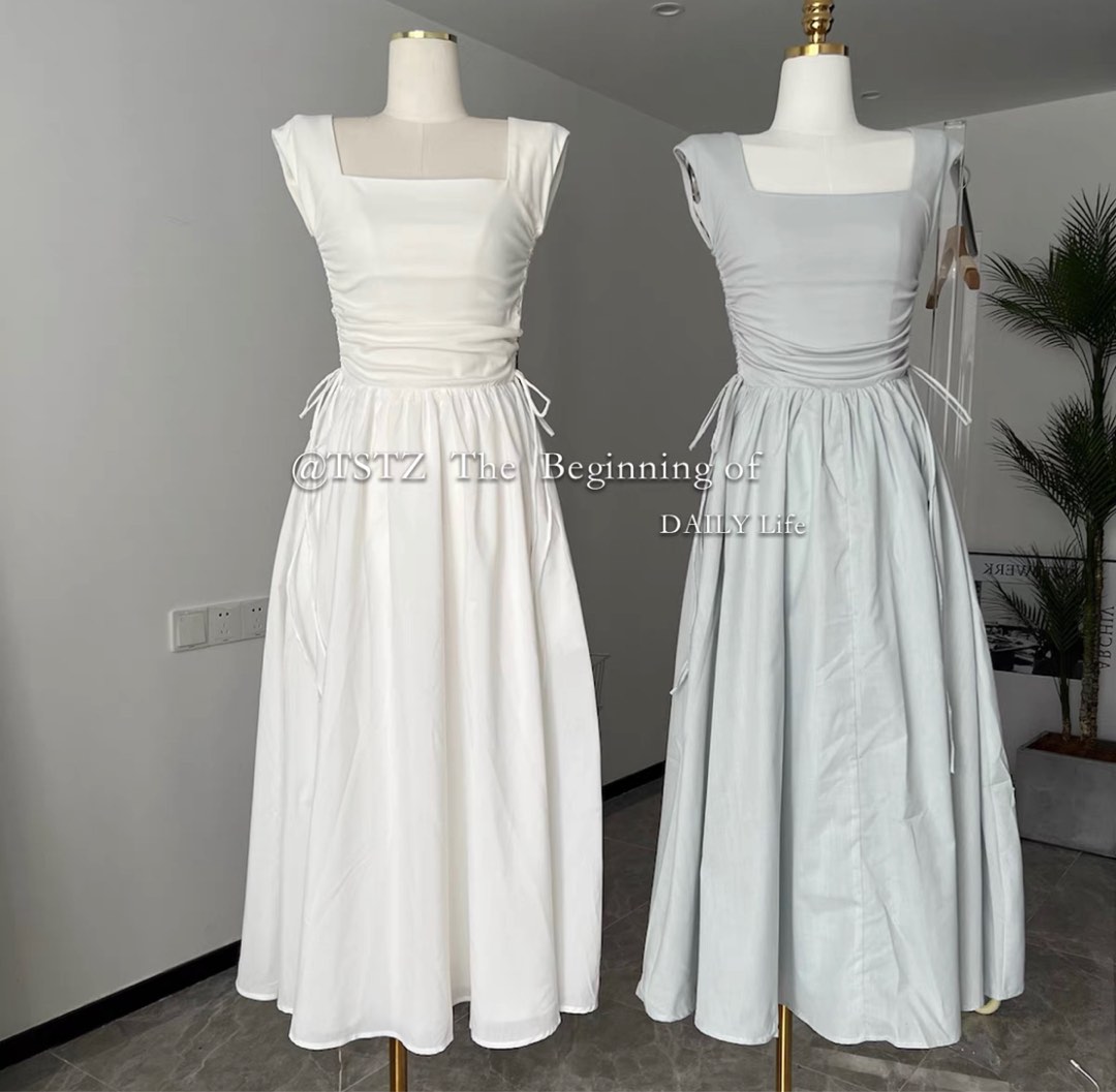 Pastel Blue Midi Dress, Women's Fashion, Dresses & Sets, Dresses on