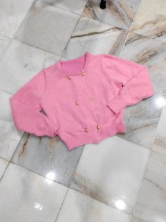 Pink furry sweater