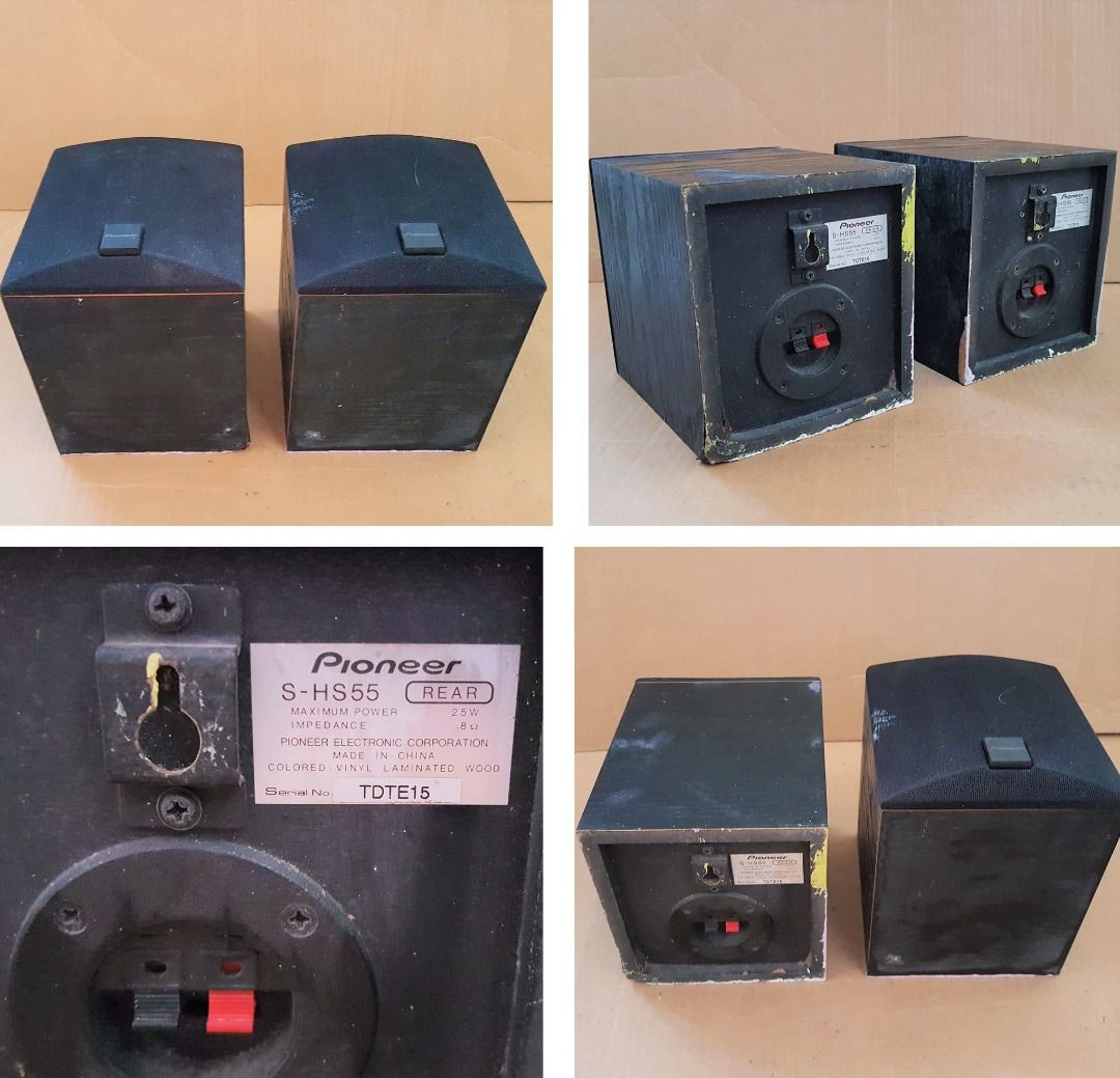 Pioneer Speaker System, 2 Pioneer Cube Speakers, 25 Watts Each, Model S