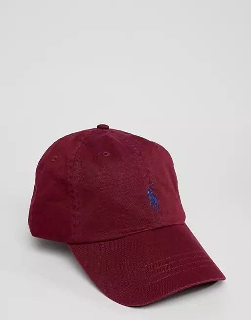 Polo Ralph Lauren Player Baseball Cap in Burgundy