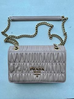 ❗SALE❗AUTHENTIC PRADA Pattina Shoulder Chain Blue Saffiano Leather Cross  Body Bag, Luxury, Bags & Wallets on Carousell