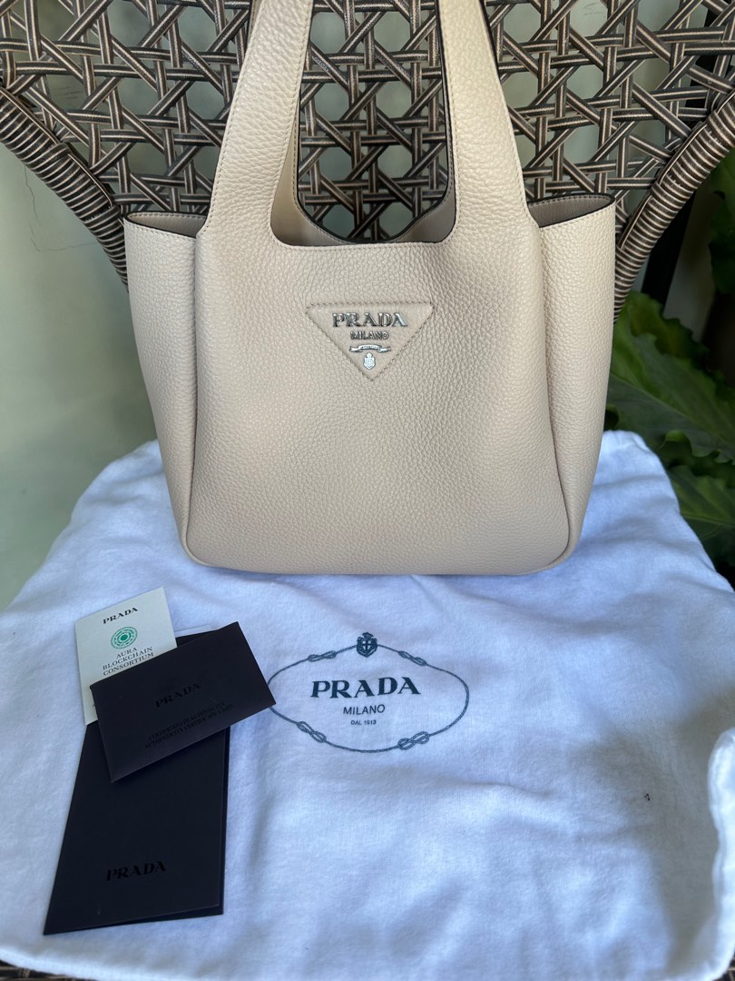 Prada Prada Symbole Large Embroidered Fabric Tote Bag (Totes) IFCHIC.COM