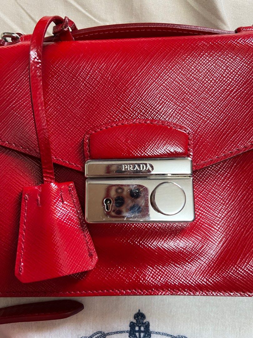 Prada Mini Sound 2 way bag (Category: Luxury Bags & Wallets) located in Manila. Submitted by iaaaaamtc (Listing ID 1220166912, Image 2). Description: Authentic Prada Saffiano Mini Sound Bag 🌷2 way: top handle, sling 🌷comes with its original dust bag and sling Price slightly negotiable..