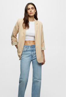 PULL&BEAR Basic blazer with rolled up sleeves