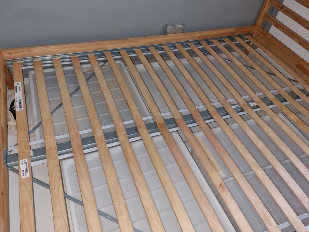 Queen Size Ikea Solid Wood Bed Frame, Furniture & Home Living