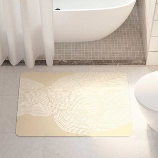 vizoe Bathroom Rugs Non Slip Bath Mat, Fluffy Microfiber Bath Mats Water  Absorbent Green Bathroom Rug, Machine Washable Leaves Bath Rugs for  Bathroom