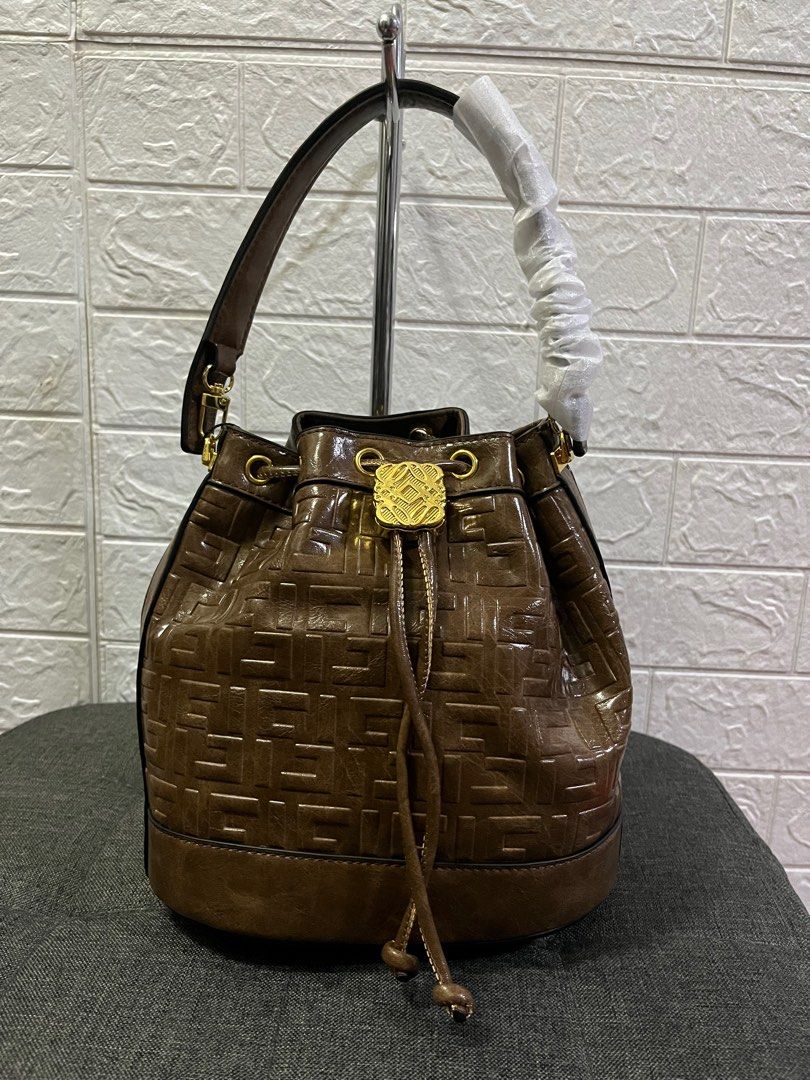 Real leather Bucket Bag Women s Fashion Bags Wallets Shoulder
