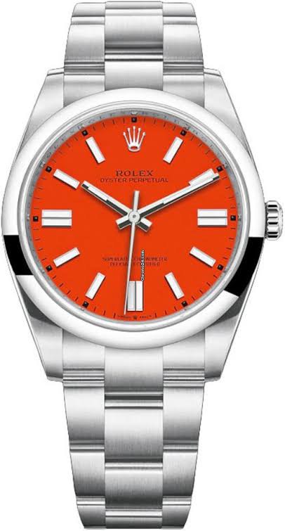 Rolex Oyster Perpetual Coral Red 36mm Luxury Watches on Carousell