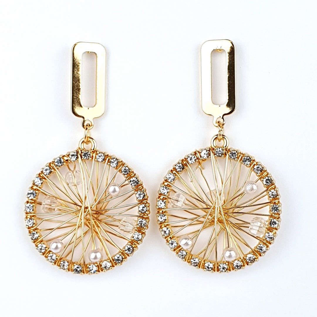Round earrings women earrings gold earrings Women s Fashion