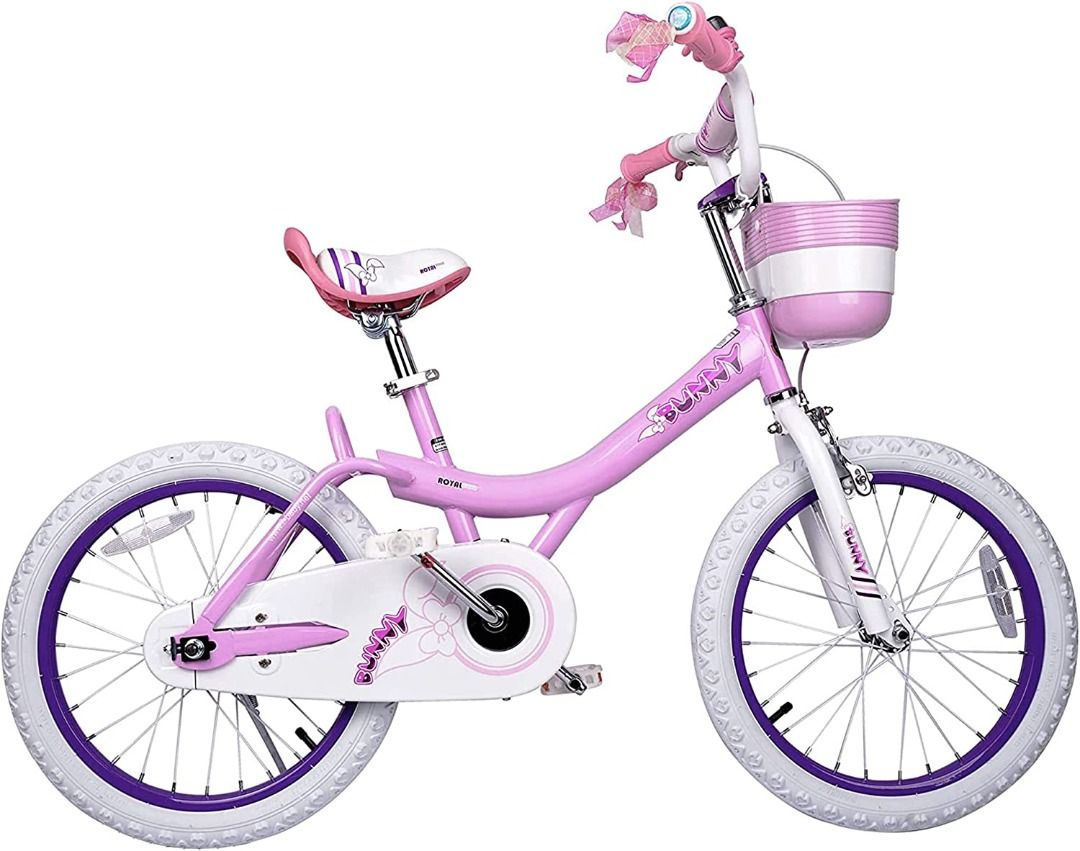 Royalbaby Jenny Girls Kids Bike 18 Inch Childrens Beginner Bicycles with Training Wheels Basket Pink White Purple Sports Equipment Bicycles Parts Bicycles on Carousell