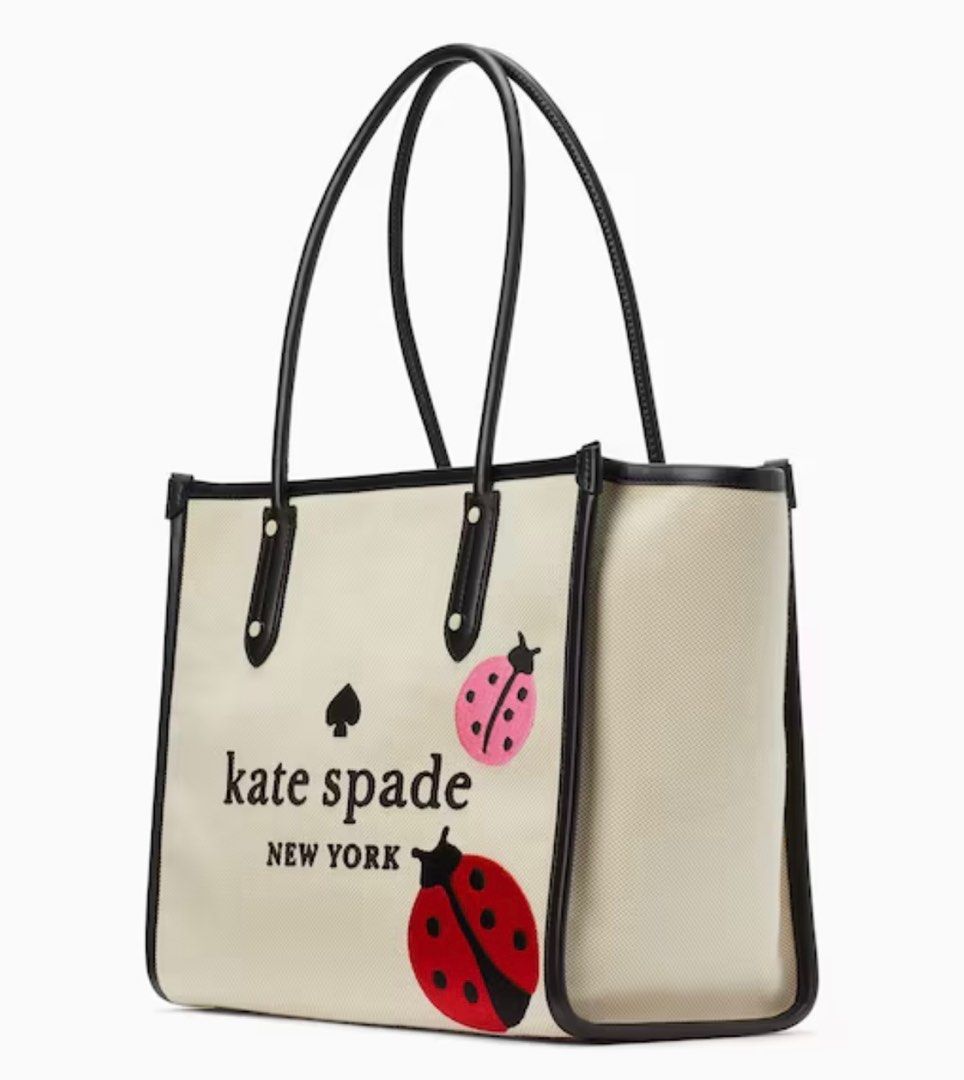 SALES Kate Spade Ella Ladybug Tote Bag Handbag Shoulder Bag Cream